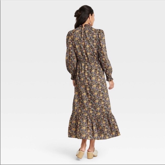 Floral Prairie Maxi Dress Long Sleeve Boho Universal Thread - Picture 3 of 8